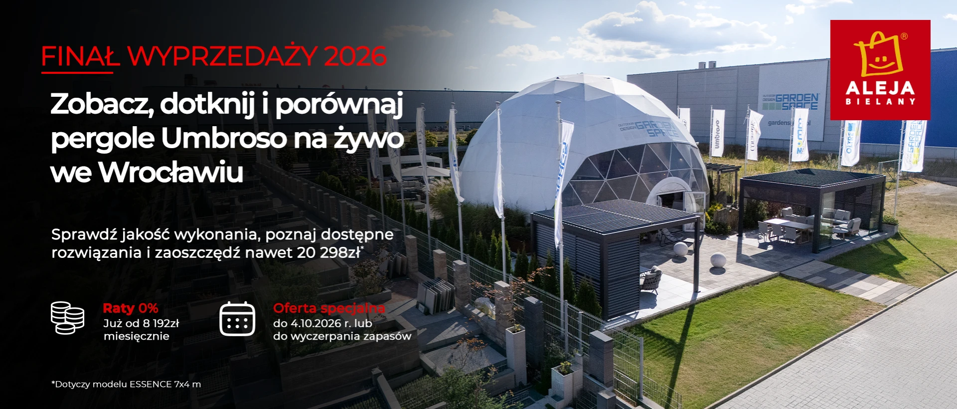 Finał Wyprzedaży 2026 – zobacz, dotknij i porównaj pergole Umbroso na żywo we Wrocławiu