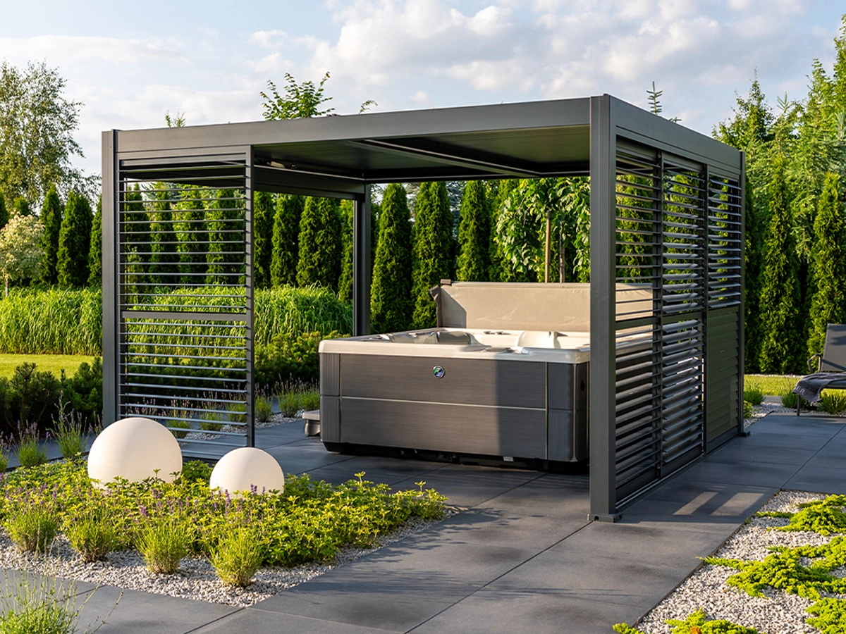 Elektryczna pergola tarasowa PRIME z oświetleniem LED-Umbroso,pergole tarasowe i parasole premium